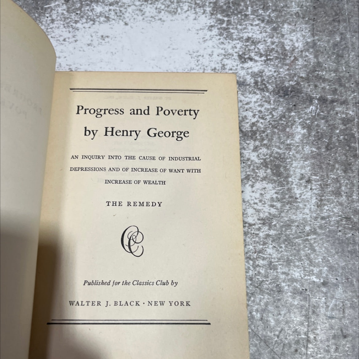 progress and poverty book, by Henry George, 1942 Hardcover image 2