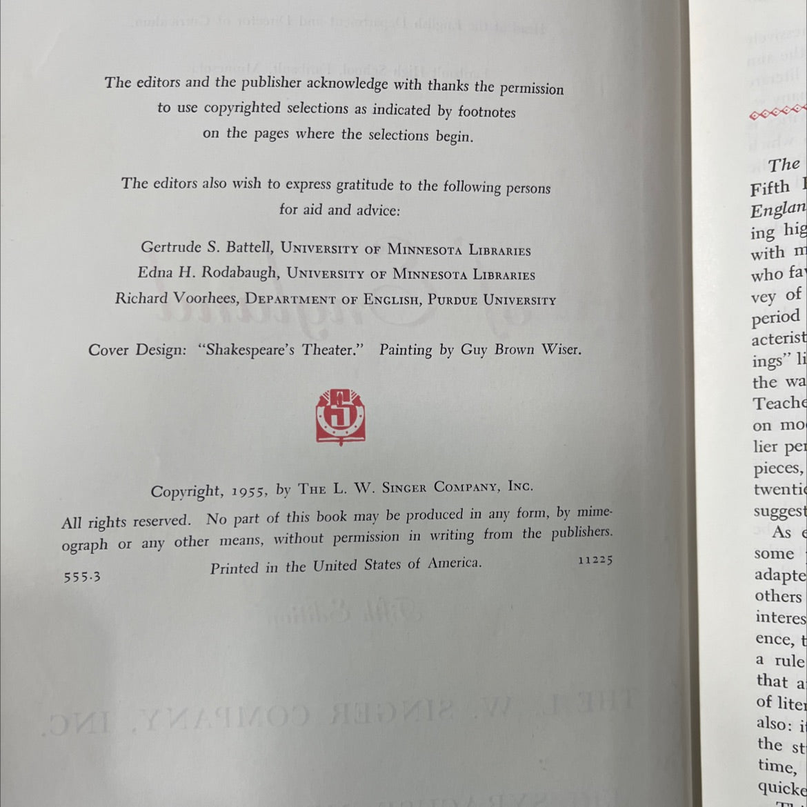 prose and poetry of england book, by delmer rodabaugh, agnes l. mccarthy, 1955 Hardcover image 3