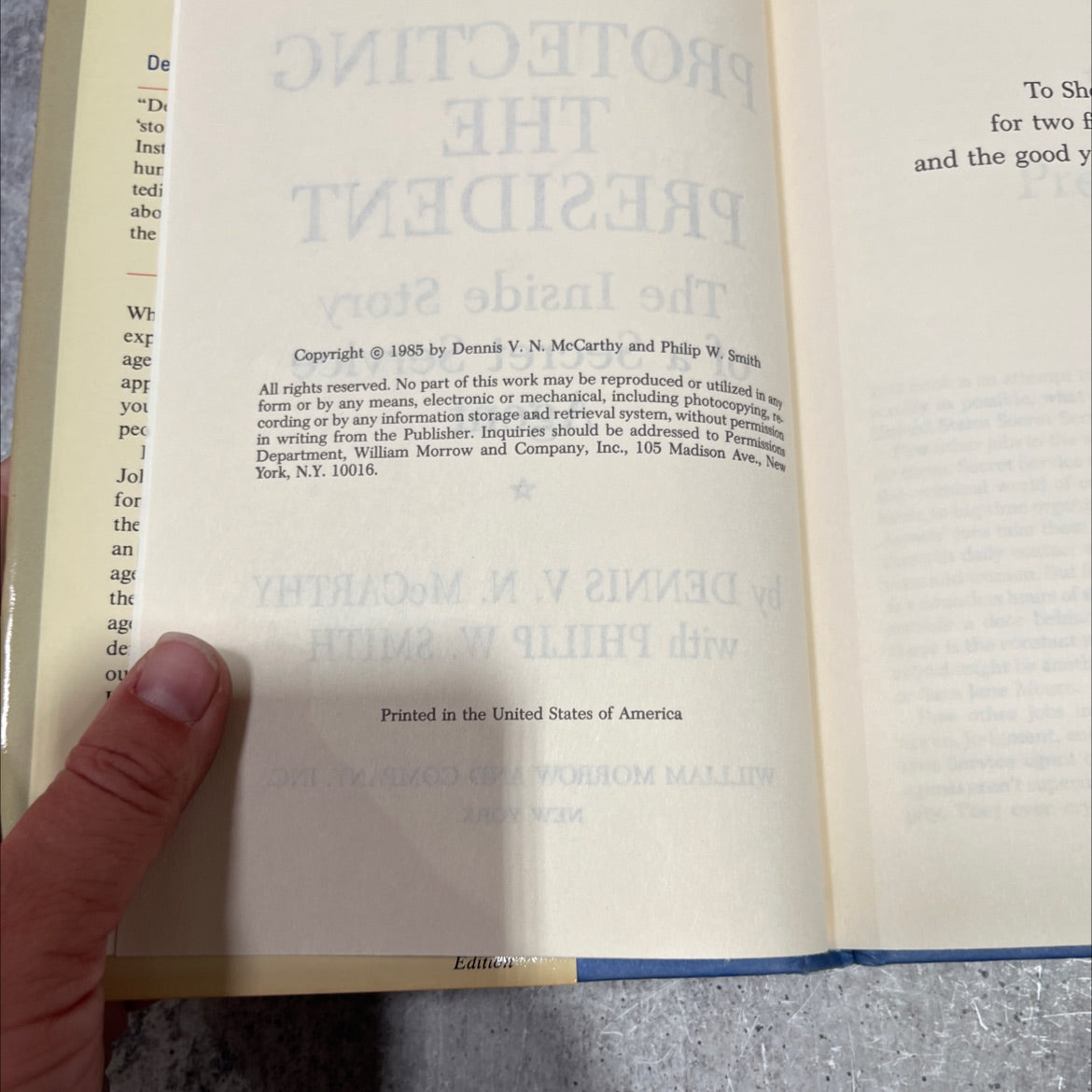 protecting the president the inside story of a secret service agent book, by dennis v. n. mccarthy with philip w. image 3