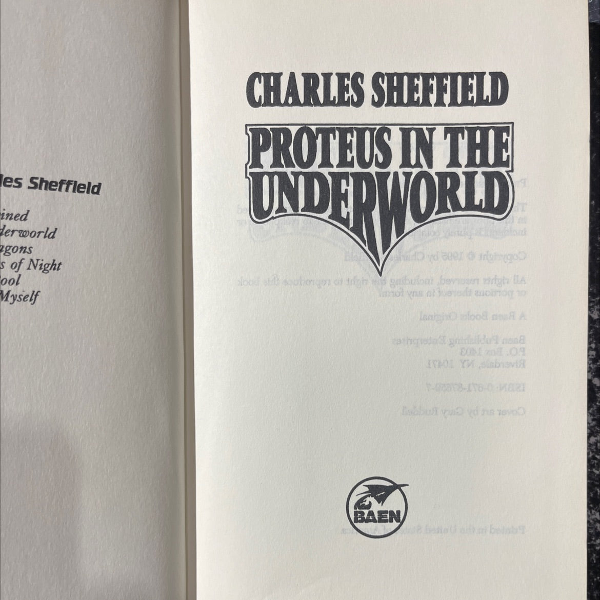 proteus in the underworld book, by charles sheffield, 1995 Hardcover image 2