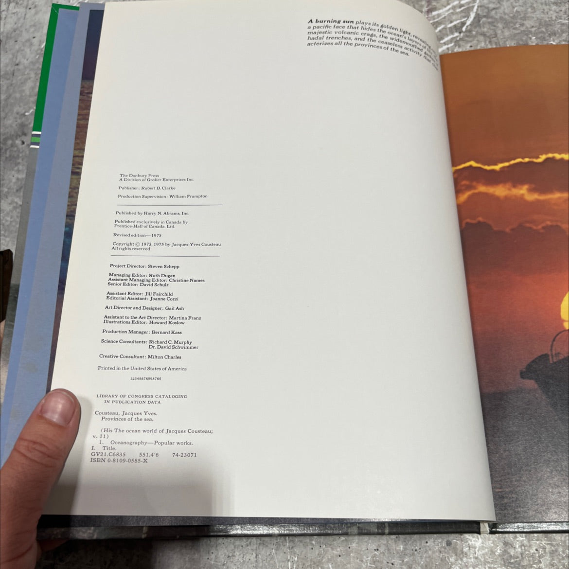 provinces of the sea book, by Jacques Yves Cousteau, 1975 Hardcover image 3