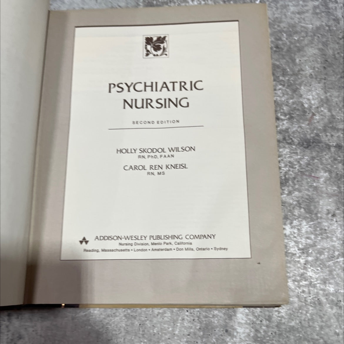 psychiatric nursing book, by holly skodol wilson, carol ren kneisl, 1983 Hardcover image 2