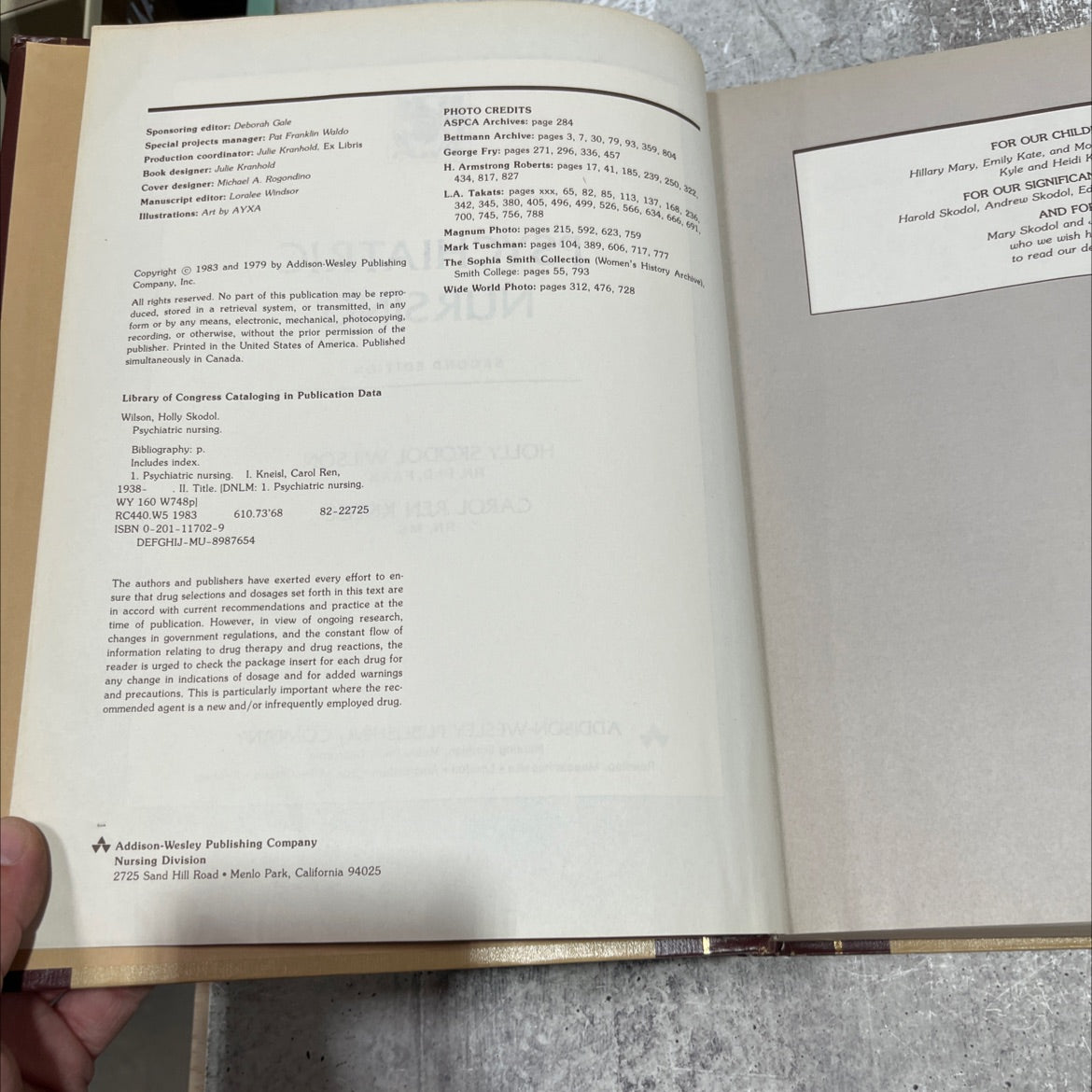 psychiatric nursing book, by holly skodol wilson, carol ren kneisl, 1983 Hardcover image 3