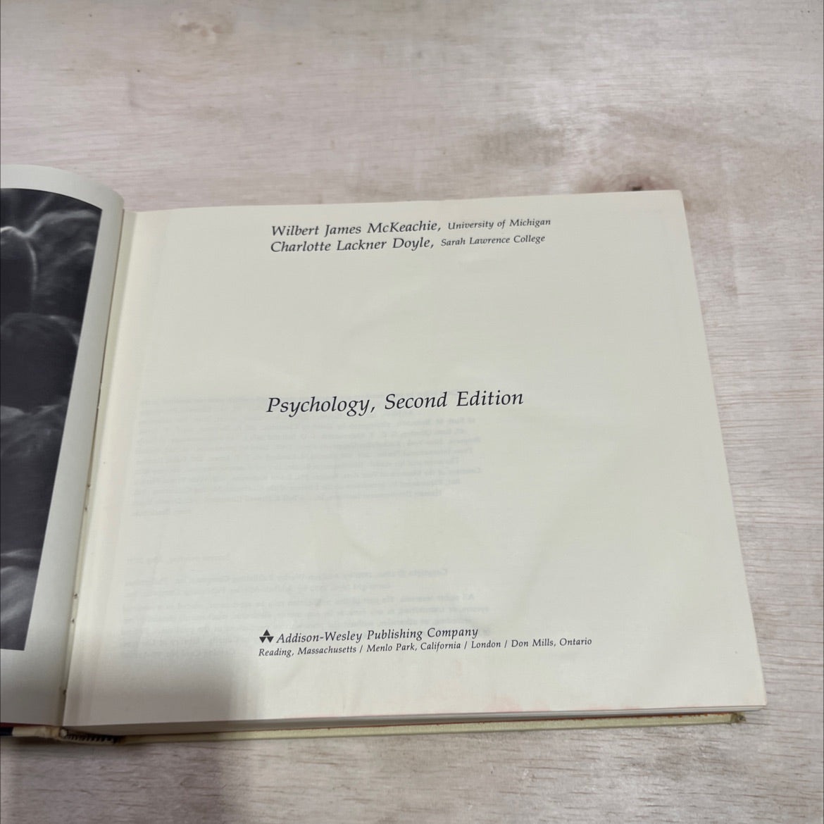 psychology, second edition book, by wilbert james mckeachie, charlotte lackner doyle, 1970 Hardcover image 2