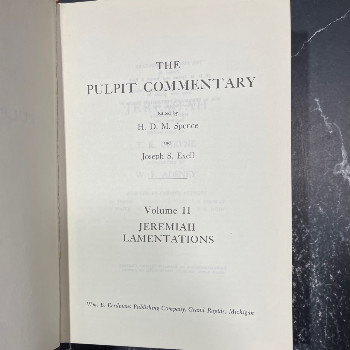 pulpits commentary volume 11 jeremiah lamentations book, by H. D. M. Spence, Joseph S. Exell, 1977 Hardcover image 2