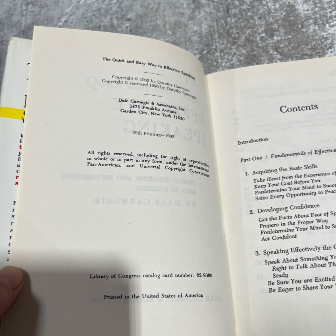 quick and easy way to effective speaking book, by dorothy carnegie, 1990 Hardcover image 3