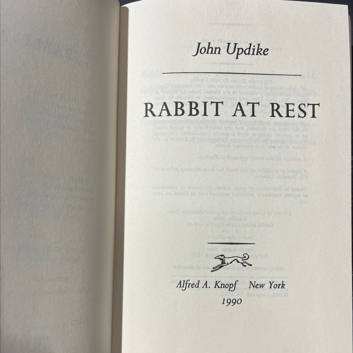 rabbit at rest book, by John Updike, 1990 Hardcover image 2