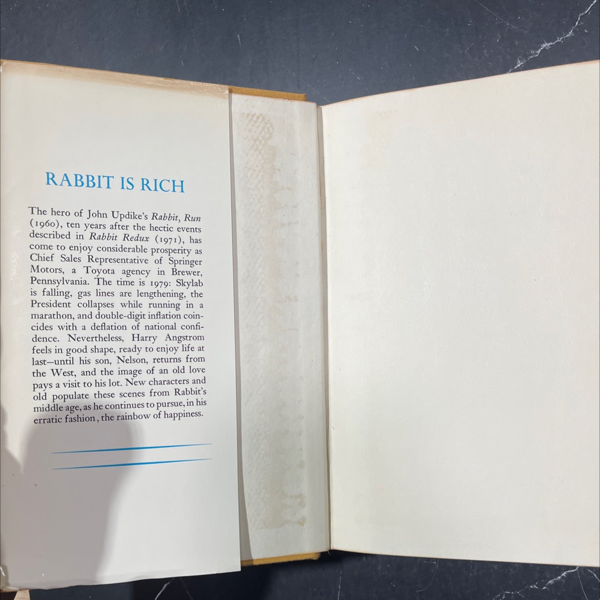 rabbit is rich book, by John Updike, 1981 Hardcover image 4