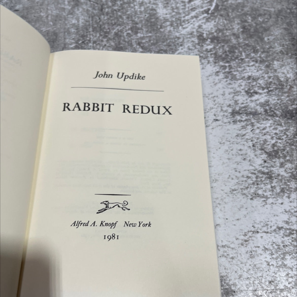 rabbit redux book, by John Updike, 1981 Hardcover image 2