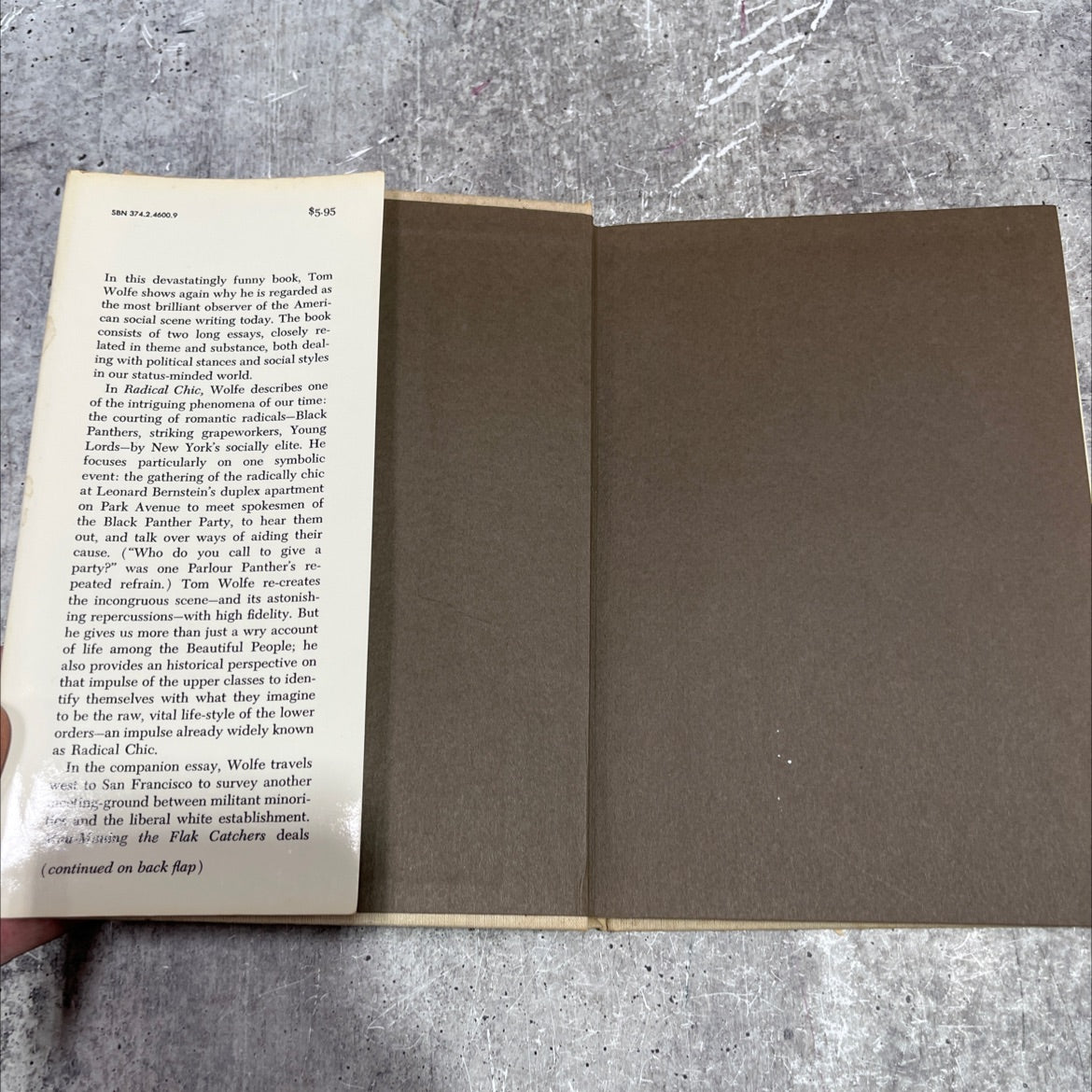 radical chic & mau-mauing the flak catchers book, by Tom Wolfe, 1970 Hardcover image 4