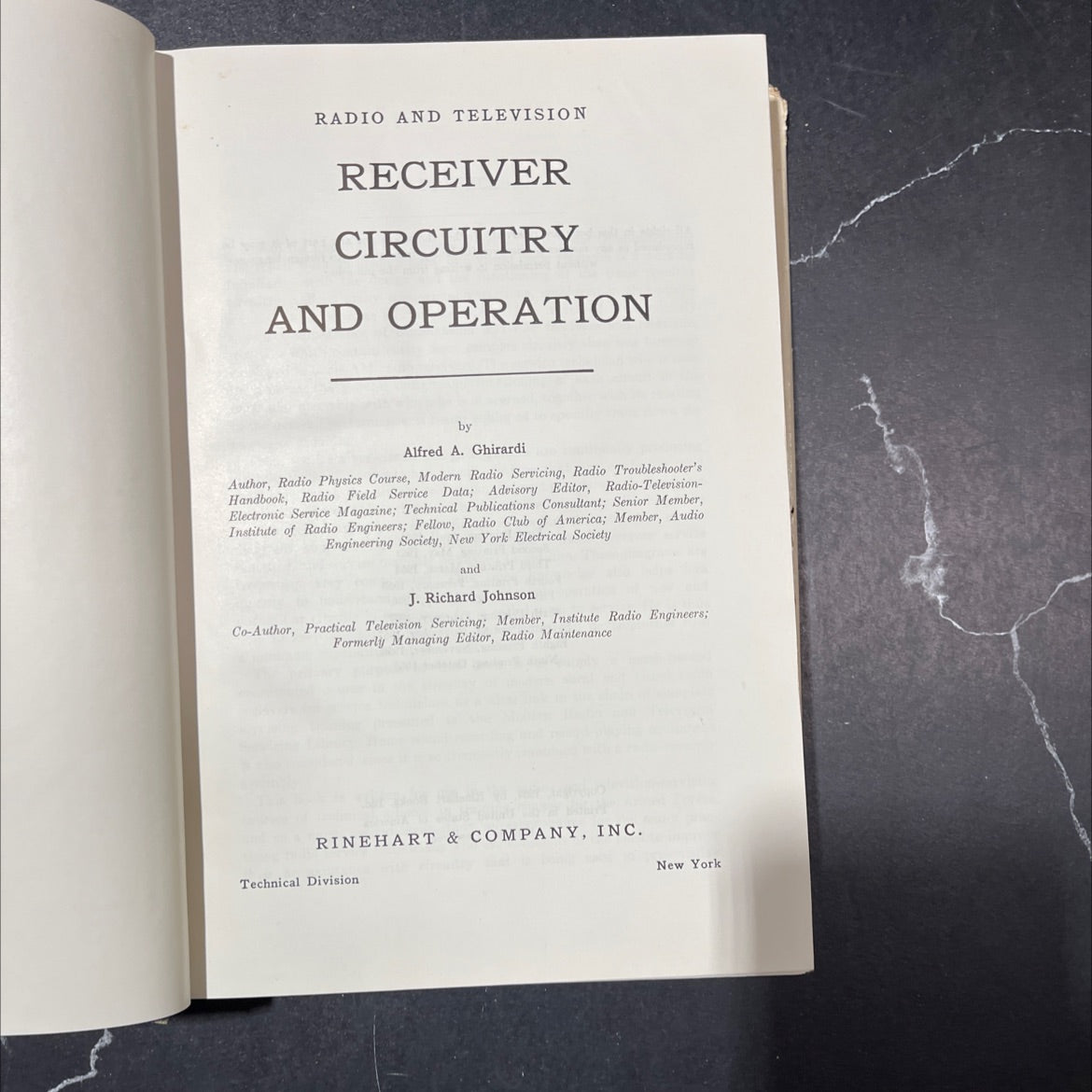radio and television receiver circuitry and operation book, by alfred a. ghirardi, 1959 Hardcover image 2