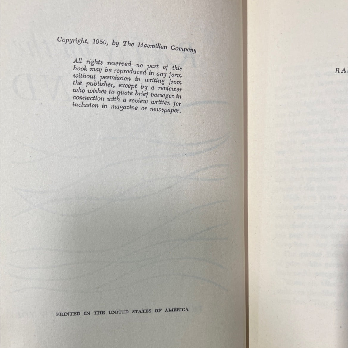 rain on the wind book, by walter macken, 1950 Hardcover image 3