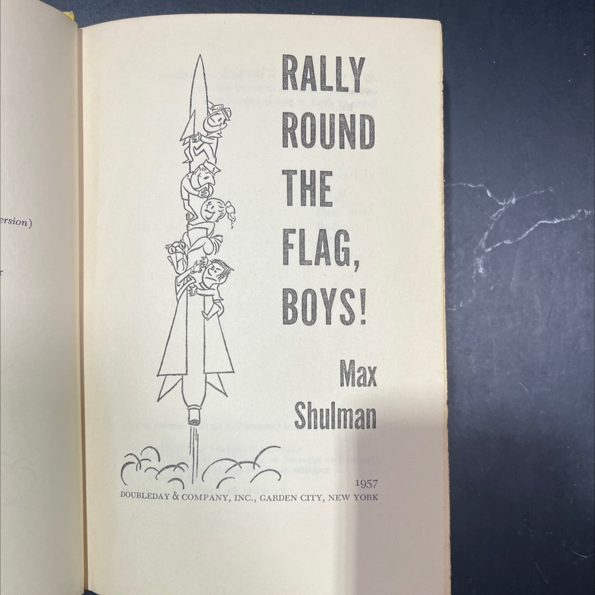 rally round the flag, boys! book, by Max Shulman, 1957 Hardcover image 2
