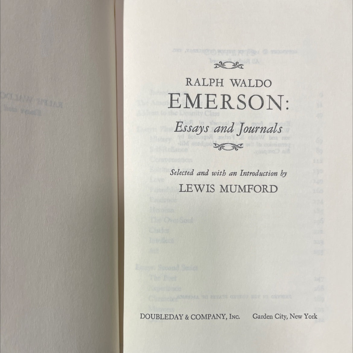 ralph waldo emerson: the unity class essays and journals book, by lewis mumford, 1968 Hardcover image 2