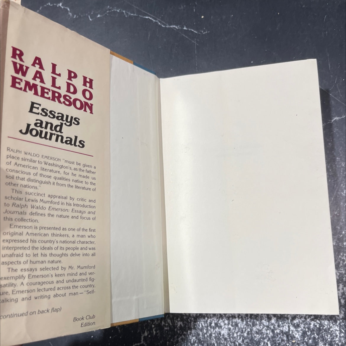 ralph waldo emerson: the unity class essays and journals book, by lewis mumford, 1968 Hardcover image 4