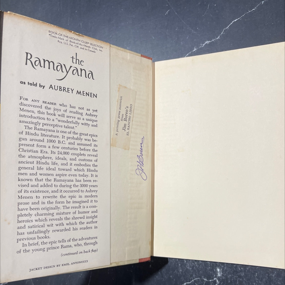 ramayana as told by aubrey menen book, by aubrey menen, 1954 Hardcover image 4