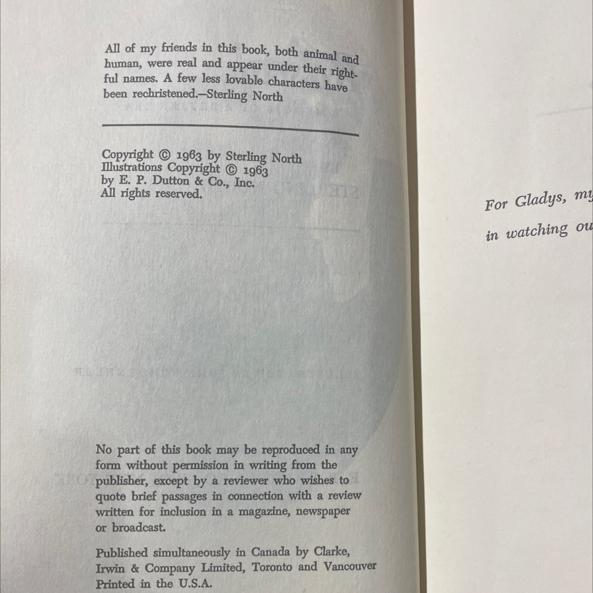 rascal a memoir of a better era book, by sterling north, 1963 Hardcover image 3