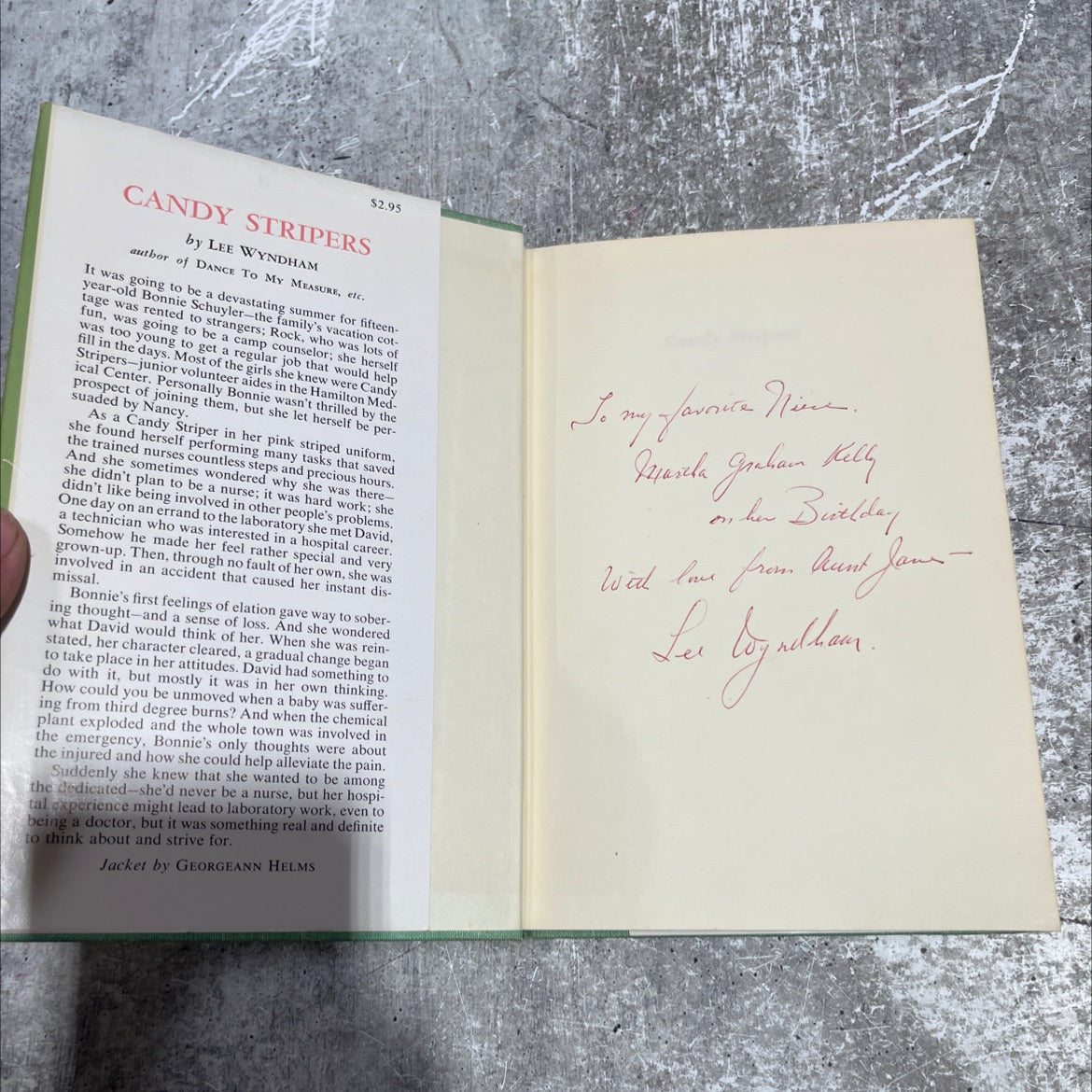 SIGNED re candy stripers book, by Lee Wyndham, 1958 Hardcover, First Edition, Vintage image 4