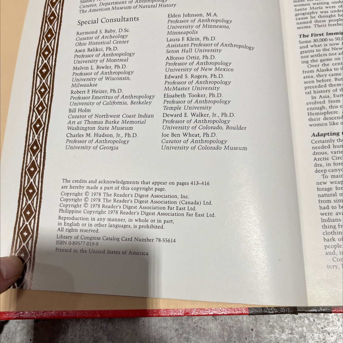 reader's digest america's fascinating indian heritage book, by unknown, 1978 Hardcover image 3