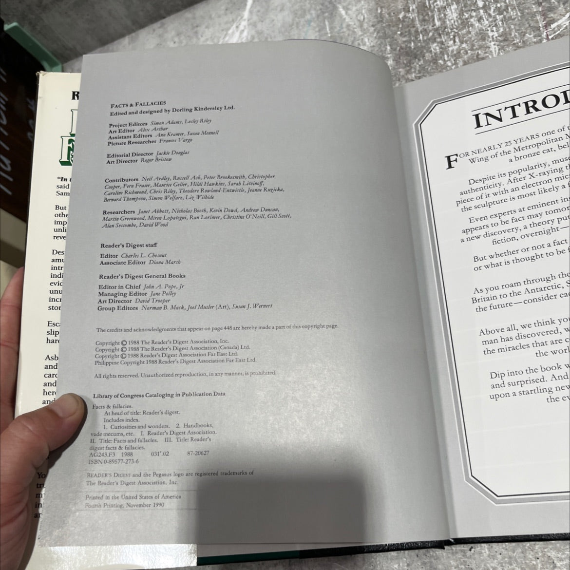 reader's digest facts fallacies book, by unknown, 1988 Hardcover image 3