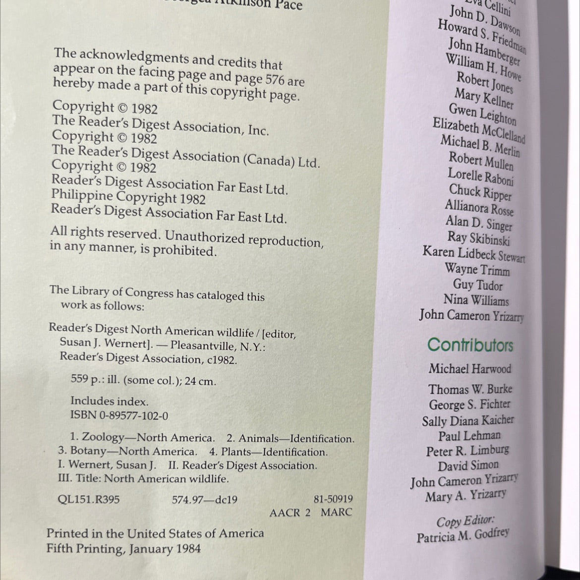 reader's digest north american wildlife book, by susan j. wernert, 1982 Hardcover image 3