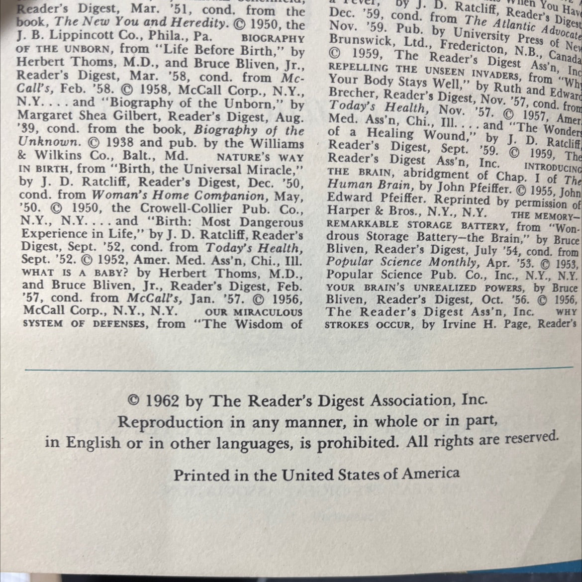 reader's digest our human body its wonders and its care book, by unknown, 1958 Hardcover image 3