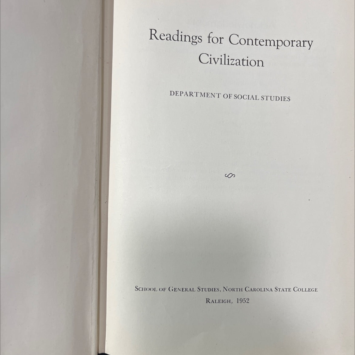 readings for contemporary civilization book, by Keith F. McKean, 1952 Hardcover image 2