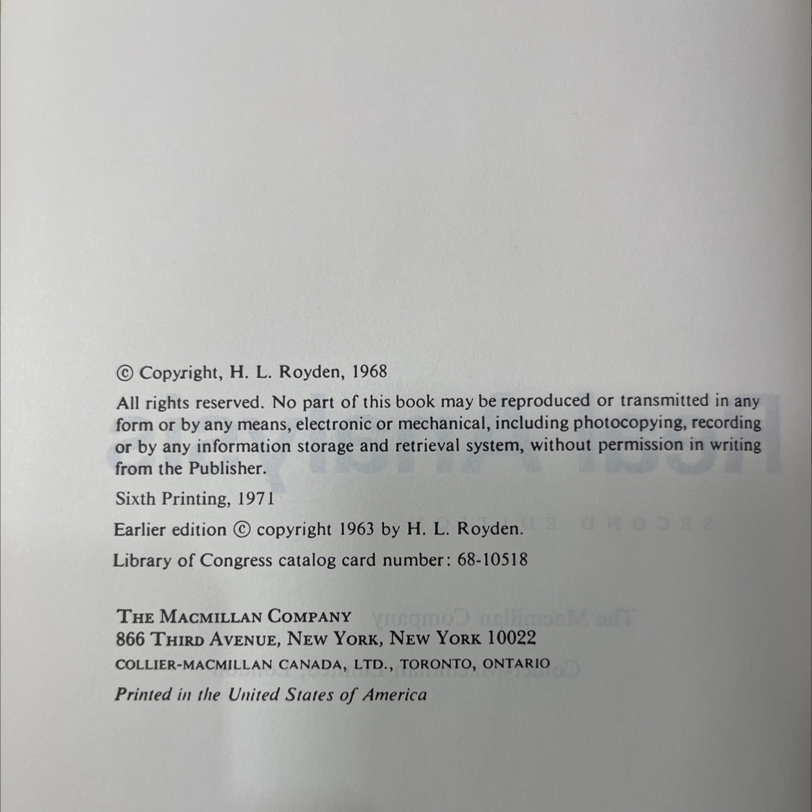 real analysis book, by h. l. royden, 1971 Hardcover image 3