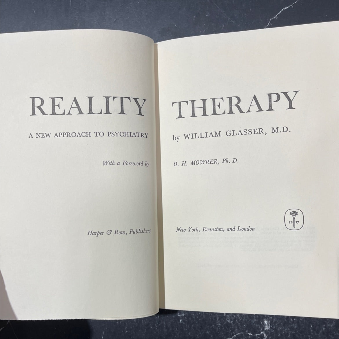 reality therapy a new approach to psychiatry book, by william glasser, 1965 Hardcover image 2