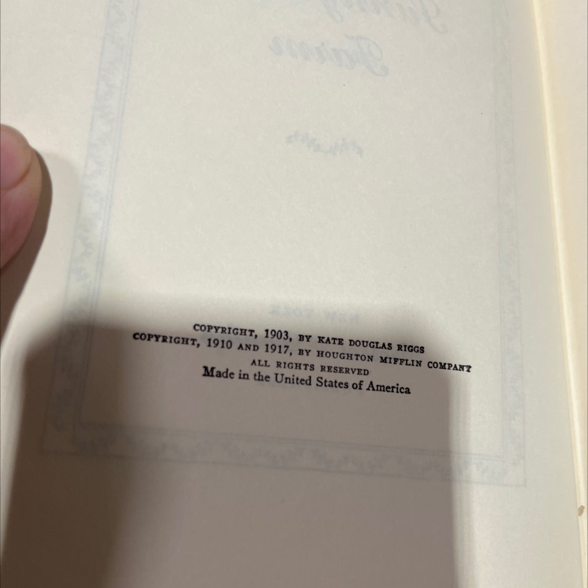 rebecca of sunnybrook farm book, by kate douglas wiggin, 1917 Hardcover image 3