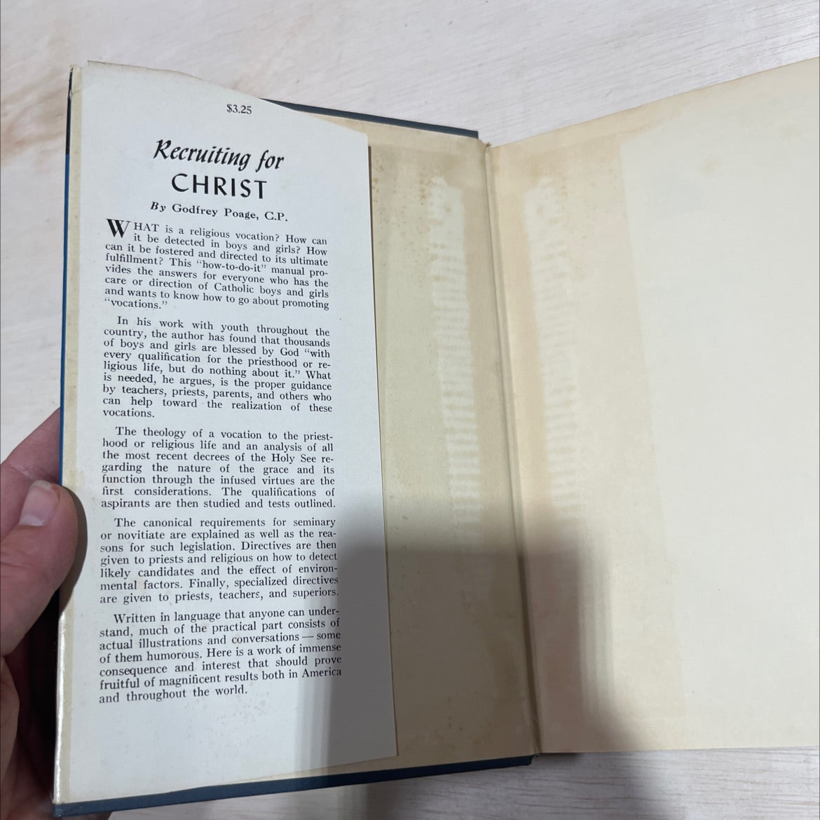 recruiting for christ book, by godfrey poage, c.p., 1952 Hardcover image 4