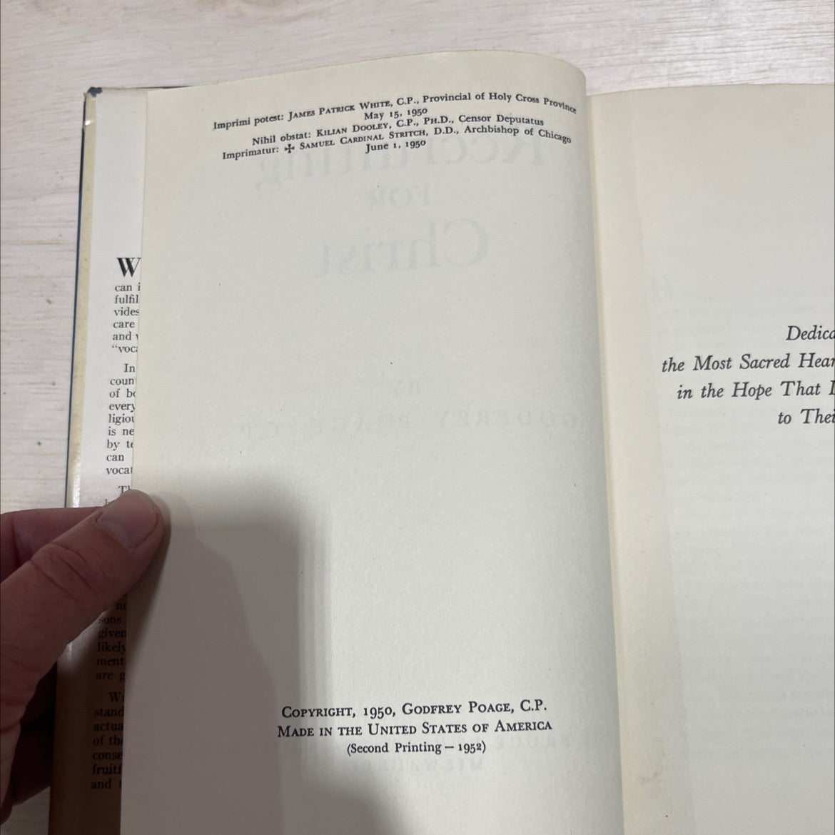 recruiting for christ book, by godfrey poage, c.p., 1952 Hardcover image 3