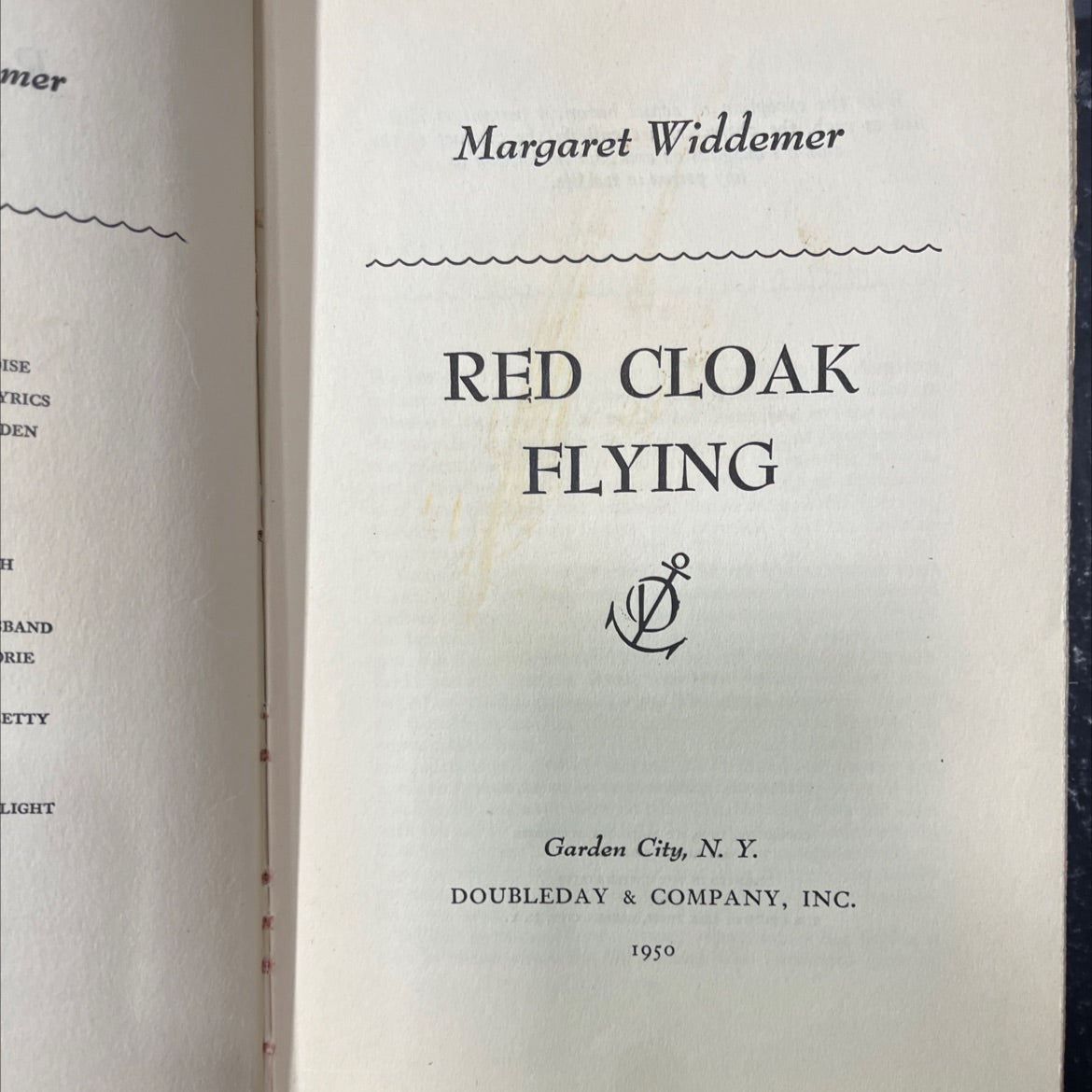 red cloak book, by margaret widdemer, 1950 Hardcover image 2