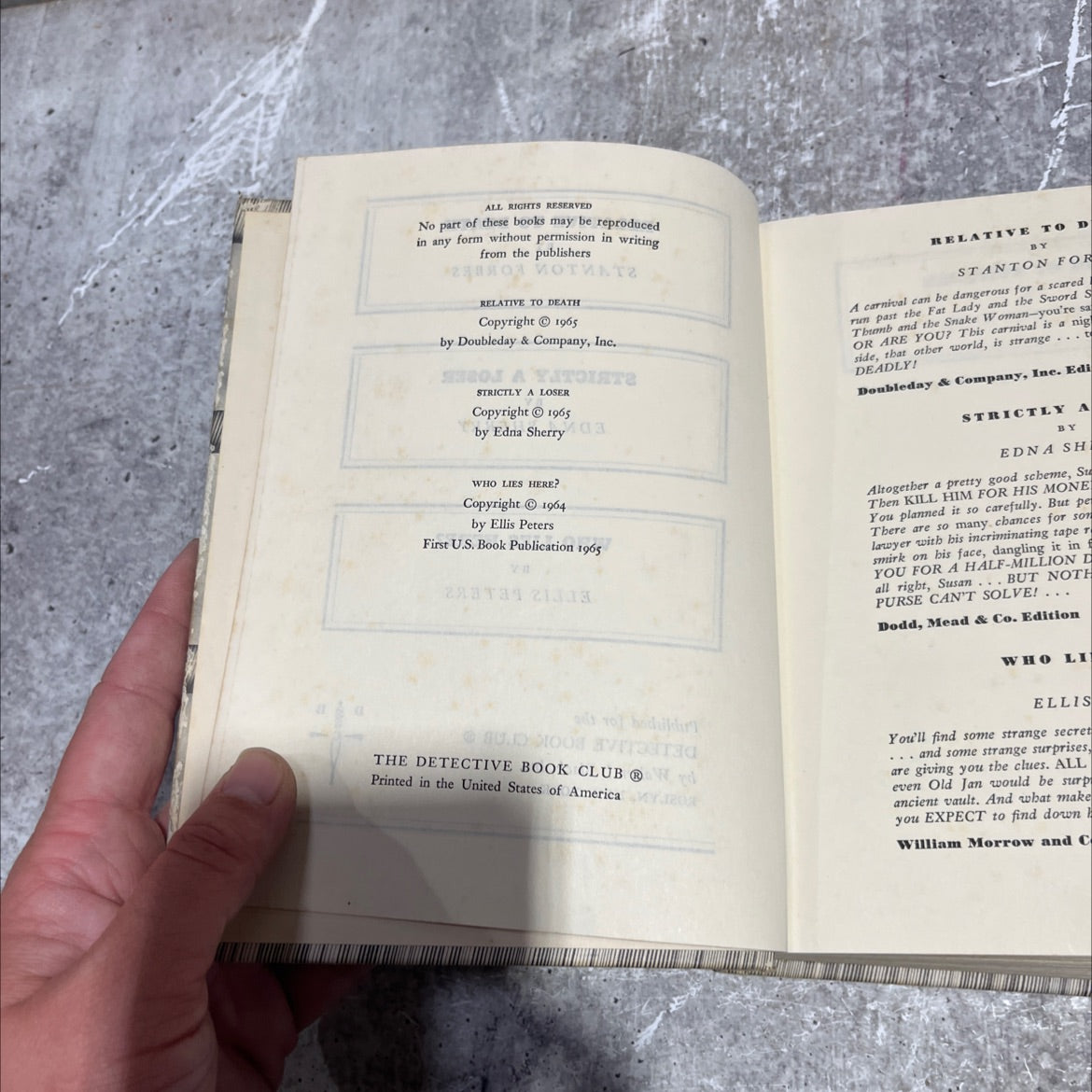 relative to death book, by stanton forbes, 1965 Hardcover image 3