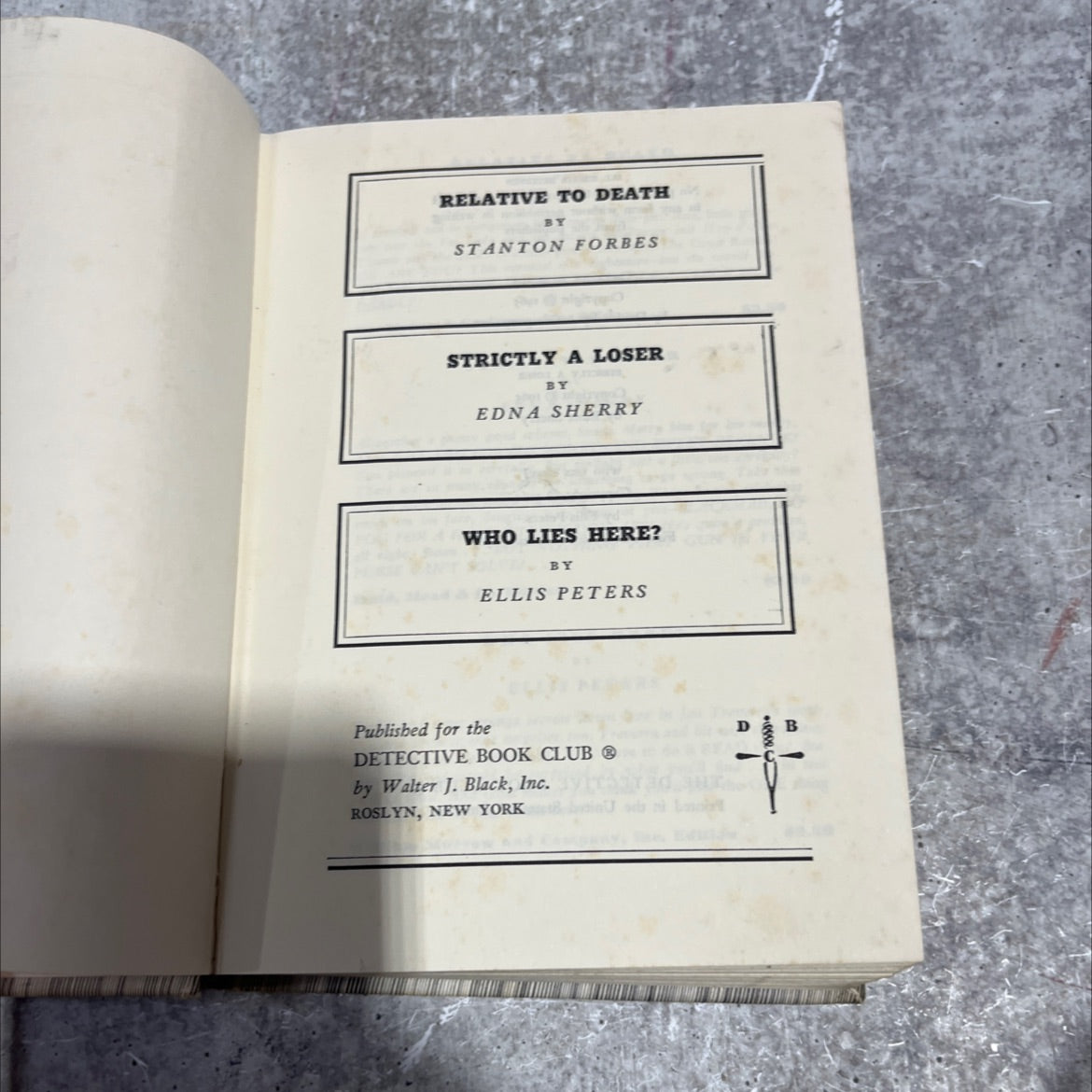relative to death book, by stanton forbes, 1965 Hardcover image 2