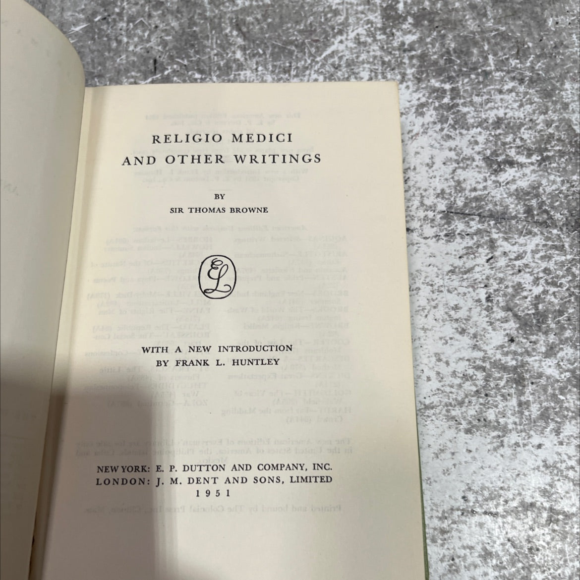 religio medici and other writings book, by sir thomas browne, 1951 Hardcover image 2