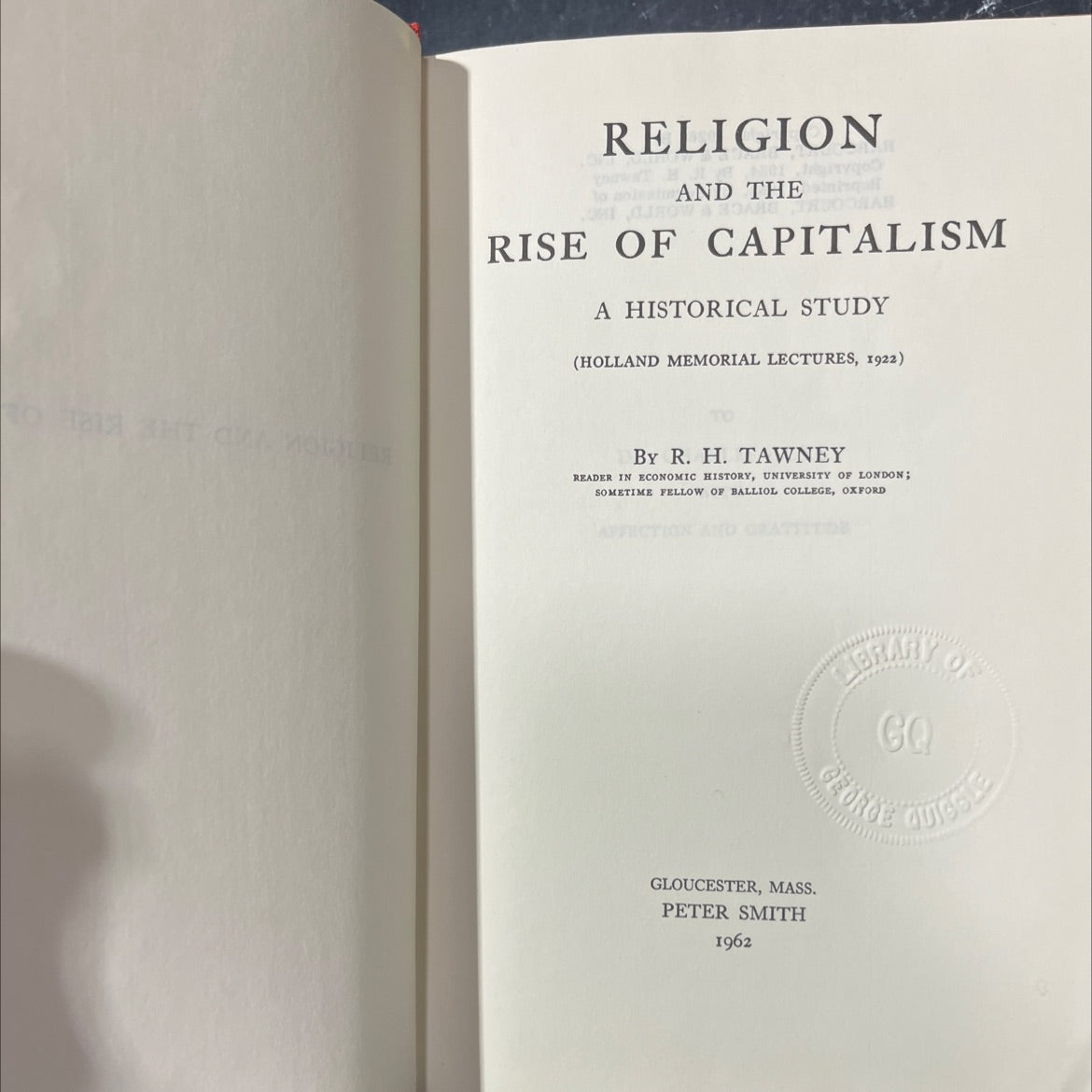 religion and the rise of capitalism a historical study book, by r. h. tawney, 1962 Hardcover image 2