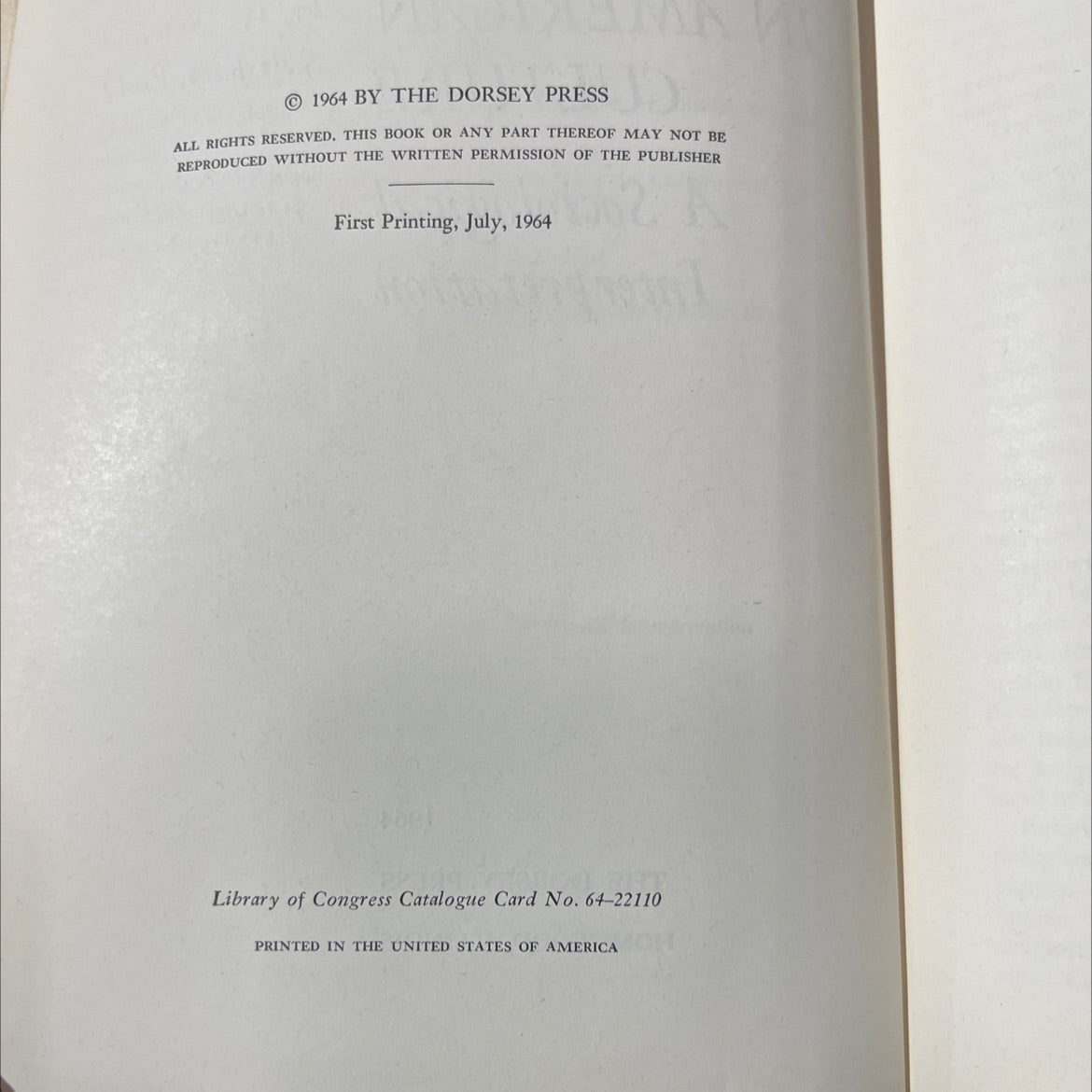 religion in american culture a sociological interpretation book, by w. seward salisbury, 1964 Hardcover image 3