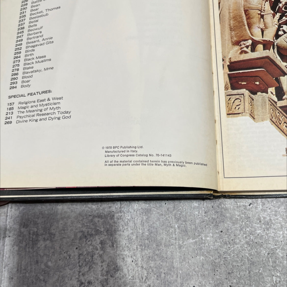 religions east & west man myth & magic an illustrated encyclopedia of the supernatural book, by Richard Cavendish, 1970 image 3