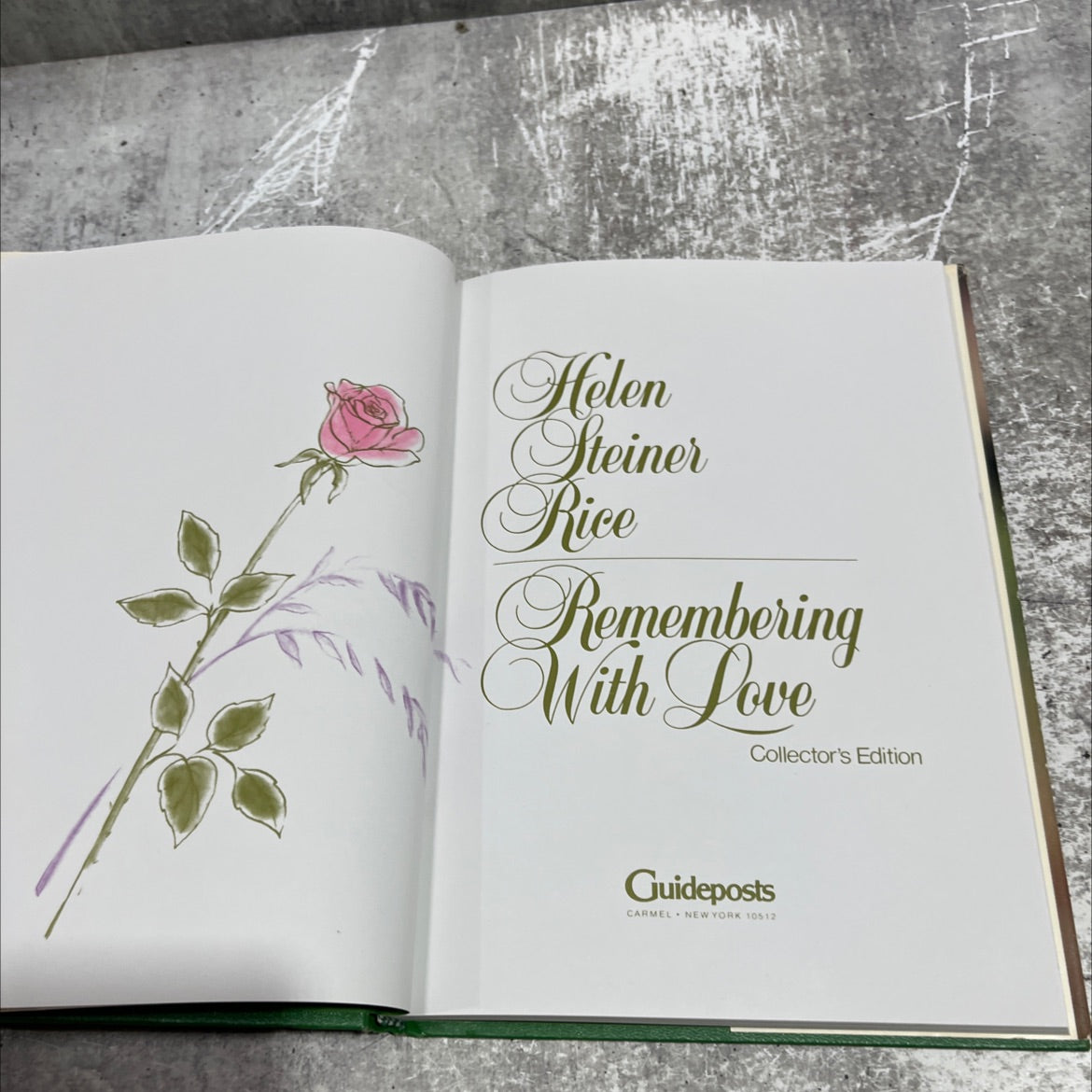 remembering with love book, by helen steiner rice, 1985 Hardcover image 2