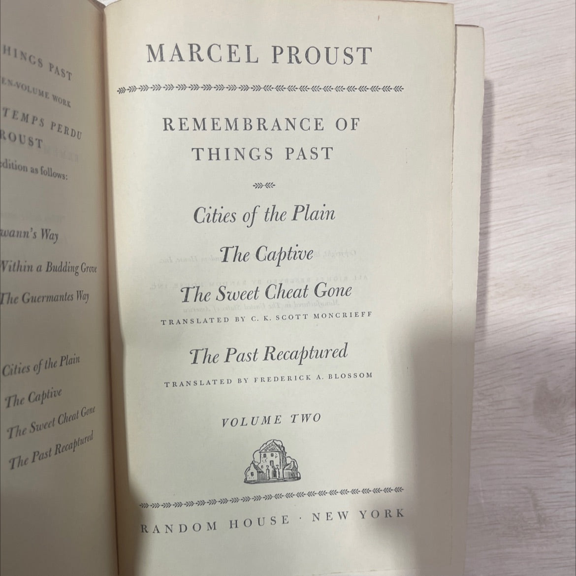 remembrance of things past book, by marcel proust, 1932 Hardcover, Antique, Heavily Used image 2