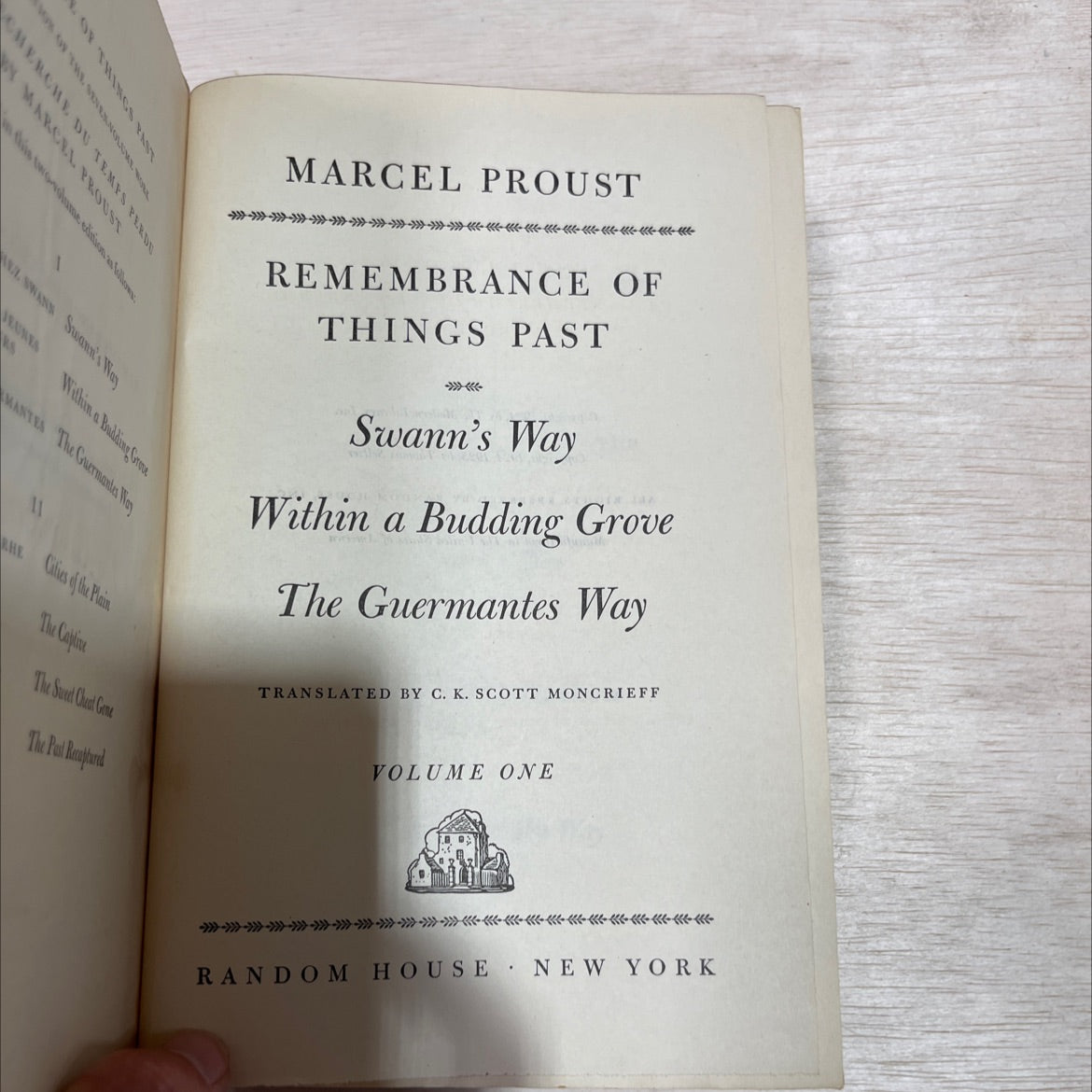 remembrance of things past book, by marcel proust, 1934 Hardcover image 2