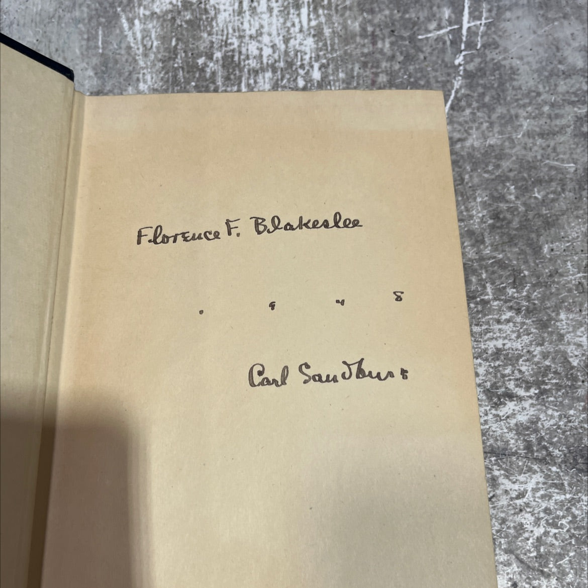 SIGNED remembrance rock book, by carl sandburg, 1948 Hardcover, First Edition image 4