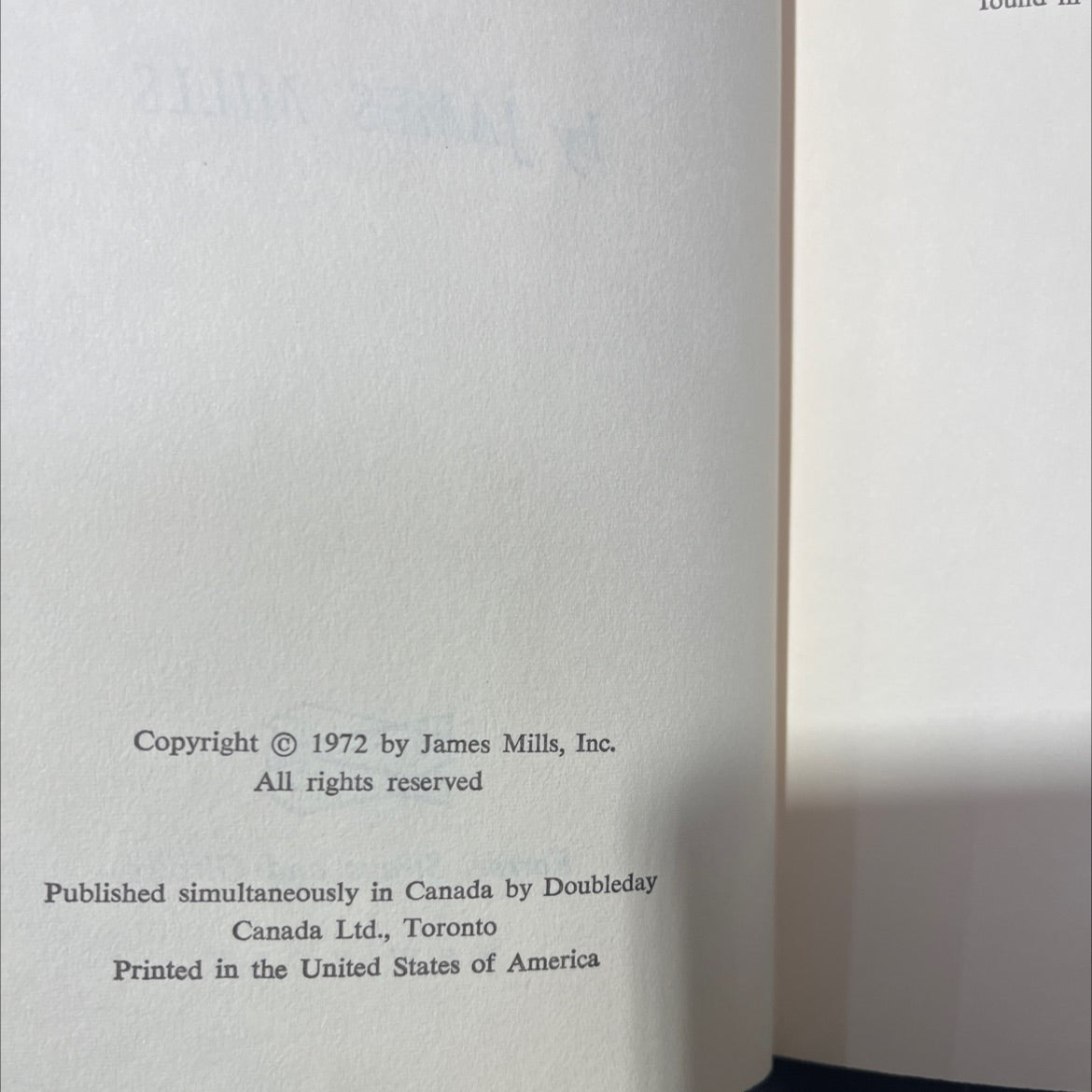 report to the commissioner book, by james mills, 1972 Hardcover image 3
