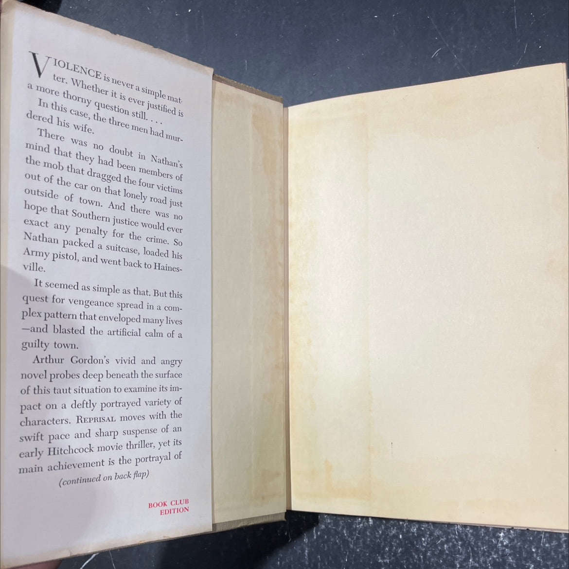 reprisal book, by arthur gordon, 1970 Hardcover image 4