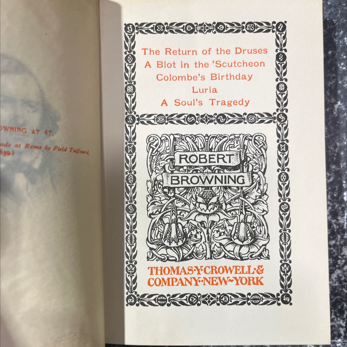 return of the druses a blot in the 'scutcheon colombe's birthday luria a soul's tragedy book, by robert browning, 1898 image 2