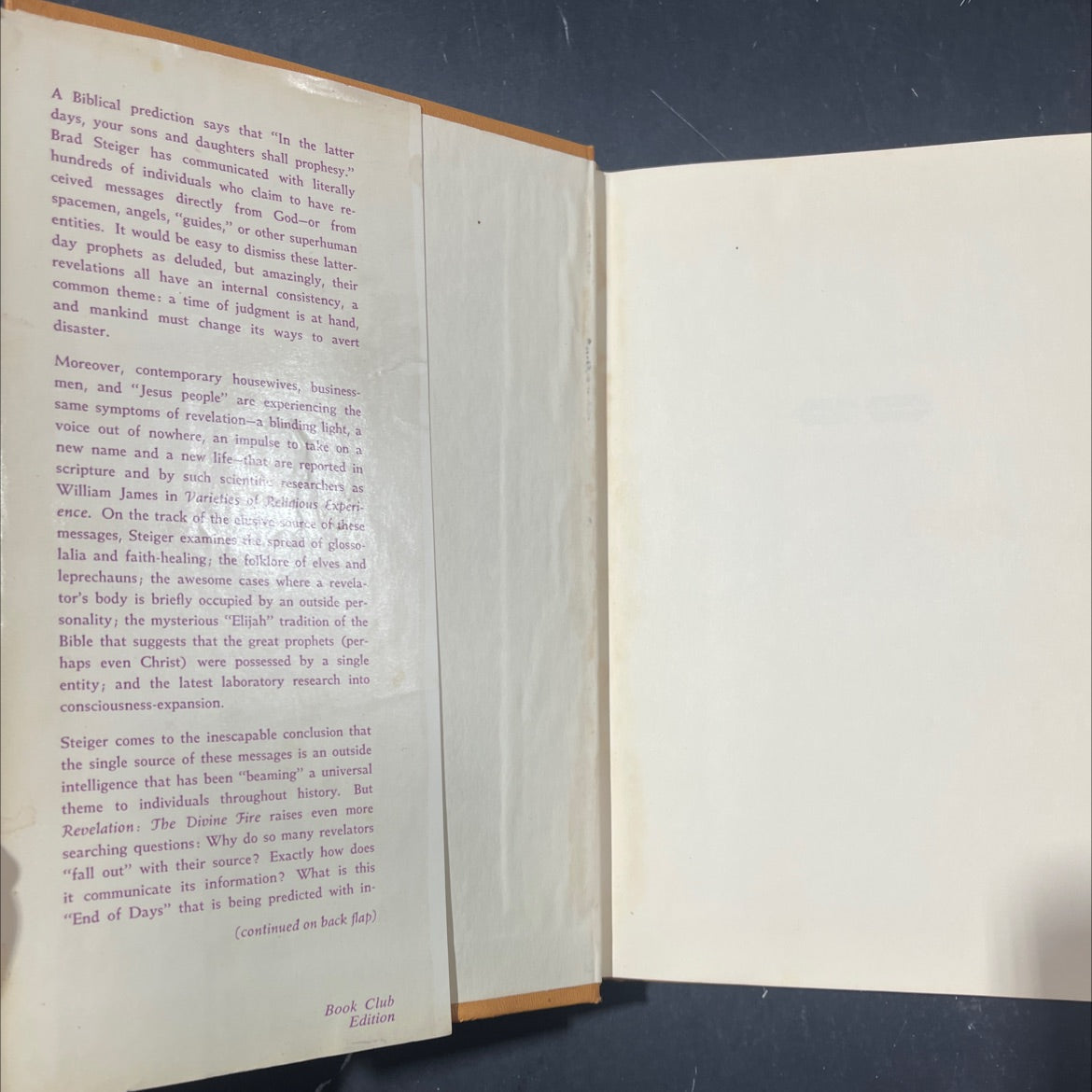 revelation: the divine fire book, by brad steiger, 1973 Hardcover image 4