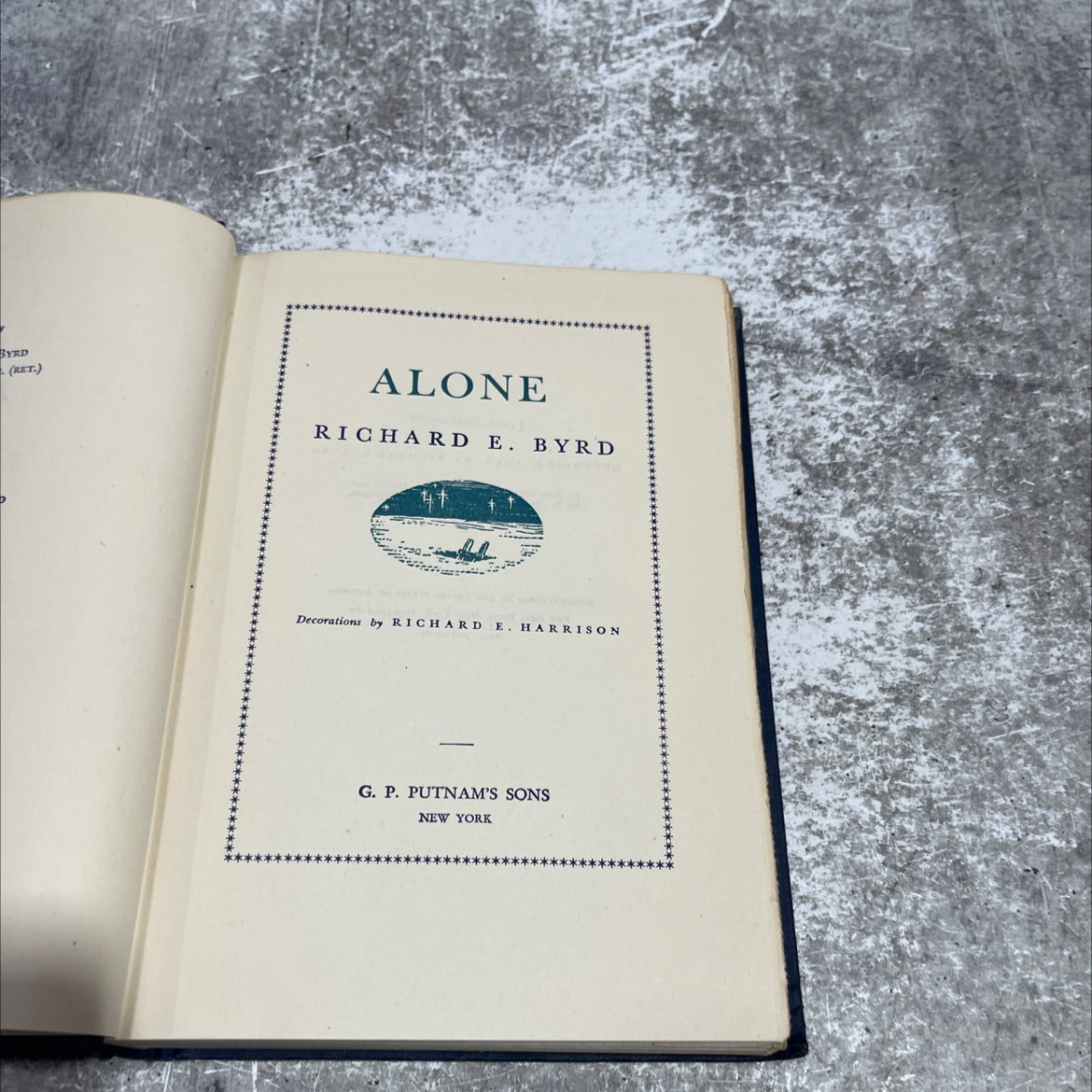 richard e. byrd alone book, by richard e. byrd, 1938 Hardcover image 2
