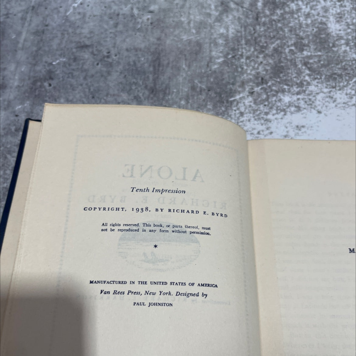 richard e. byrd alone book, by richard e. byrd, 1938 Hardcover image 3