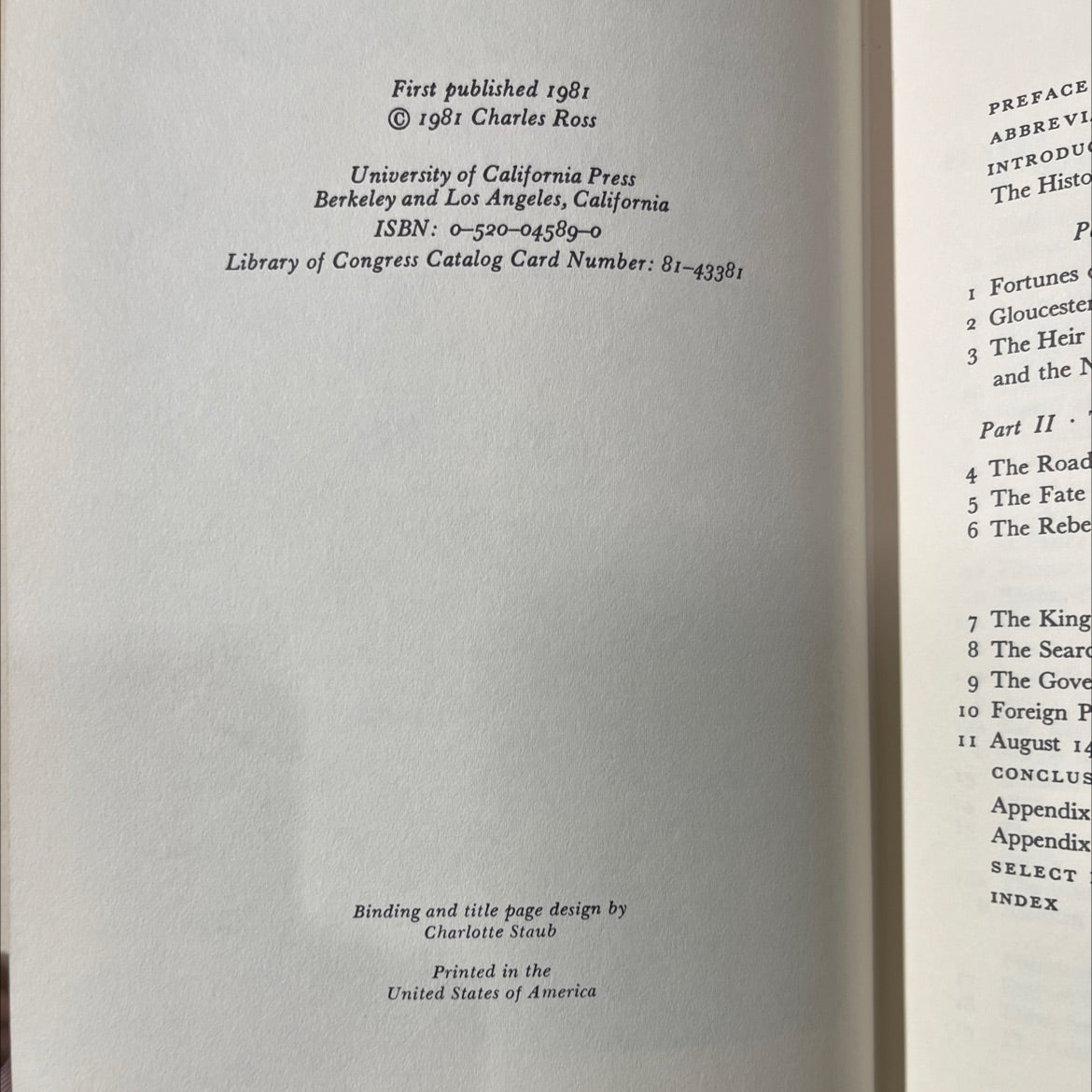 richard iii book, by charles ross, 1981 Hardcover image 3